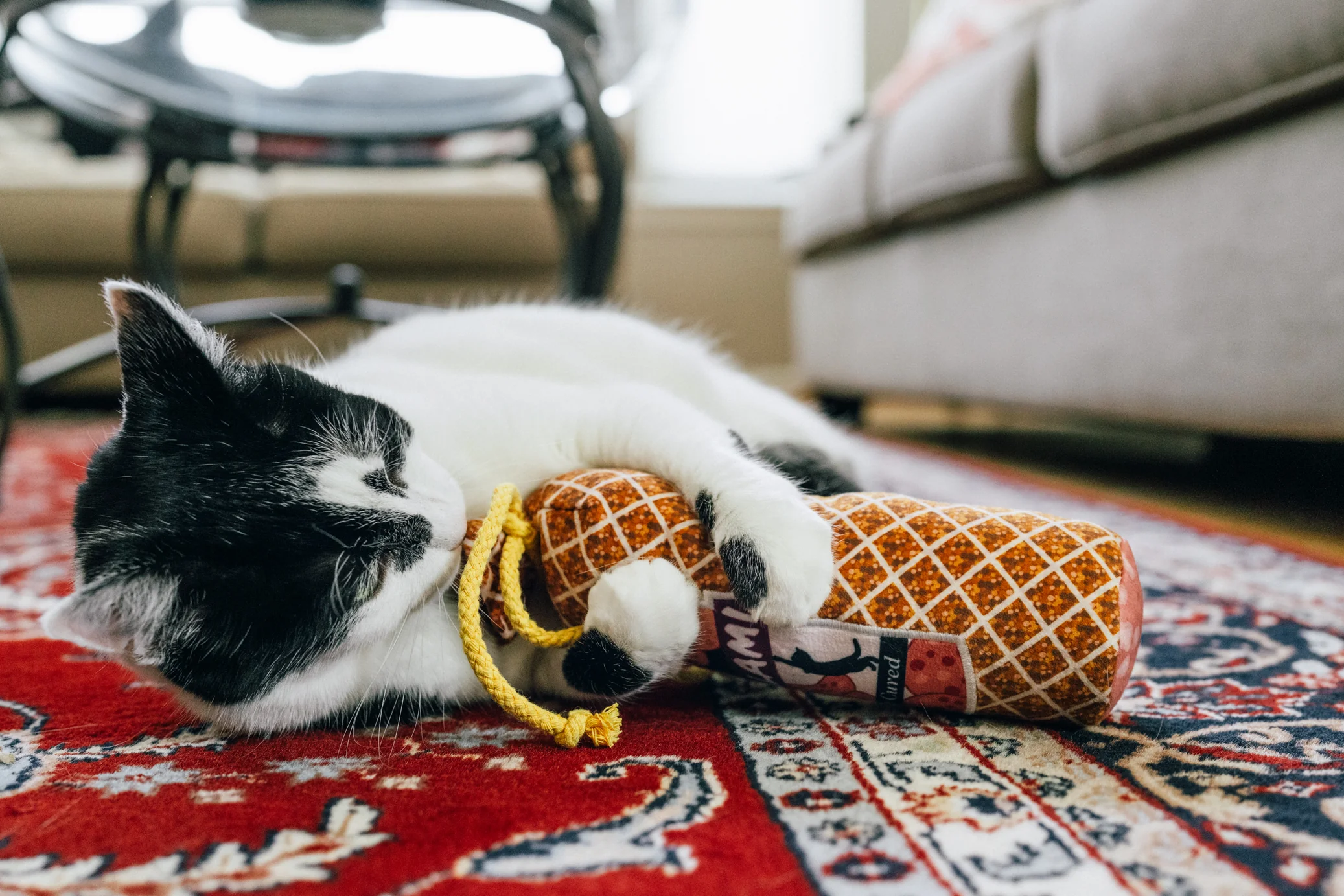 Feline Frenzy Salami Slammer Kicker Toy - Image 5